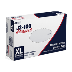 J2-100 Advanced Nitrile Examination Gloves (Chemo Rated) - Case of 1000